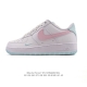 Top-grain leather Nike Air Force 1 '07 Low, cushioned white sneakers. A versati