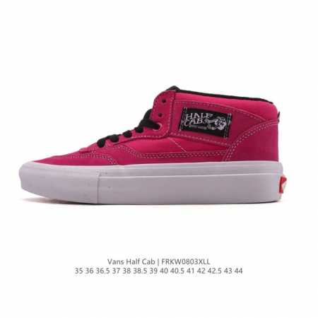 Company-grade Vans Half Cab autumn/winter mid-cut vulcanized casual sneakers, cl - Click Image to Close