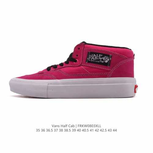 Company-grade Vans Half Cab autumn/winter mid-cut vulcanized casual sneakers, cl