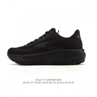 Brooks Ghost 15: A classic, thick-soled, elevated athletic dad shoe with a Max c