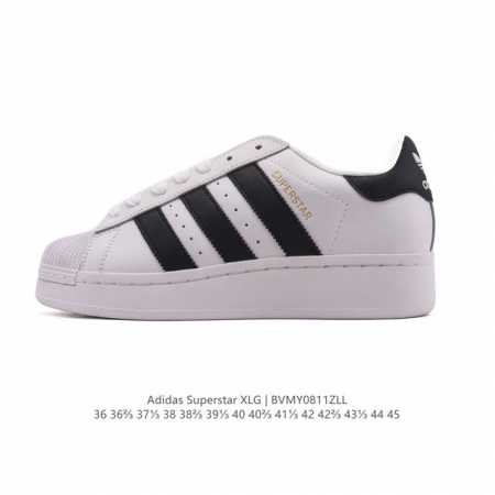 Adidas Originals Superstar Xlg Shell Toe Series Low-top Thick-soled Platform Cla - Click Image to Close