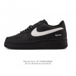 Company-grade Nike Air Force 1 '07 Low platform sneakers, featuring a thick sole