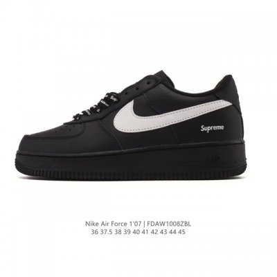 Company-grade Nike Air Force 1 '07 Low platform sneakers, featuring a thick sole