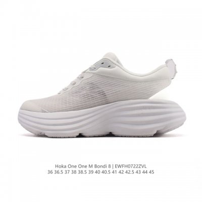 Hoka One One Bondi 8 Running Shoes: Lightly cushioned road running shoes for men