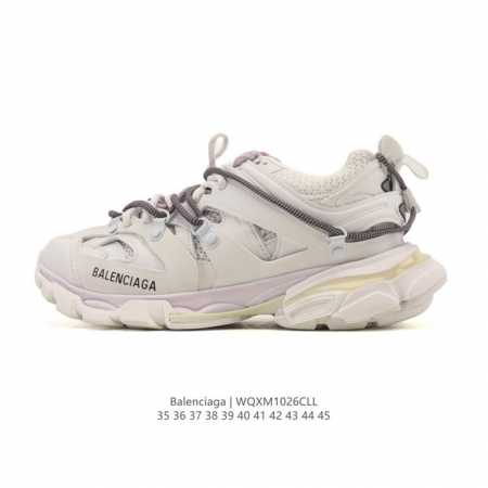 Factory-grade Balenciaga Track Trail round-toe lace-up low-top retro athletic ru - Click Image to Close