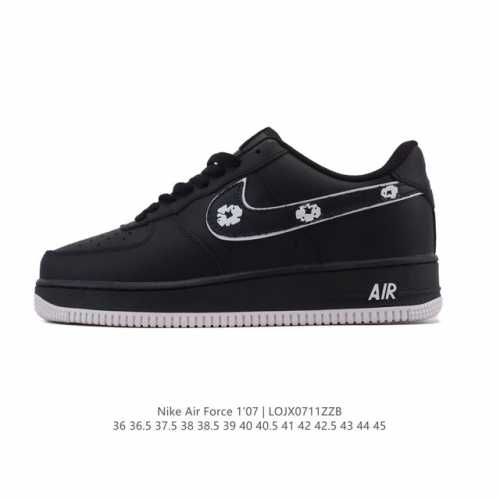 Authentic Nike Air Force 1 '07 Low Air Force One white shoes with air cushion, l