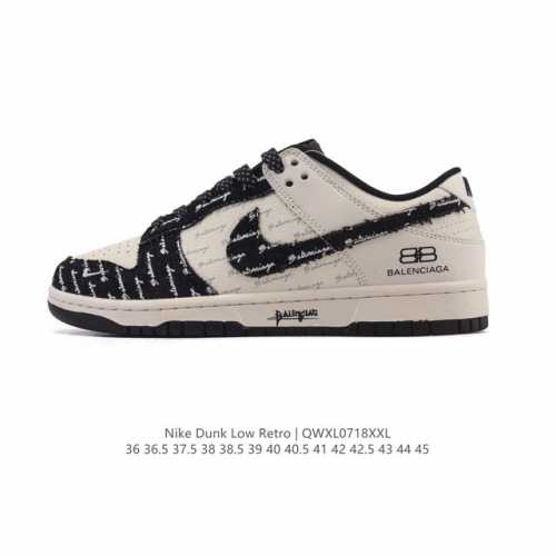 Corporate Nike Dunk Low Retro Sneakers, 2025 new models for men and women. A cla