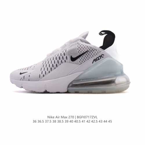 Nike Air Max 270 rear half air cushioned sneakers are fashionable men's running