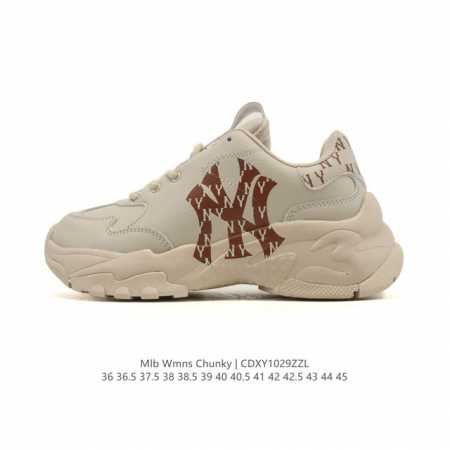 Company-grade MLB Bigball Chunky New York Yankees platform sneakers, unisex retr - Click Image to Close