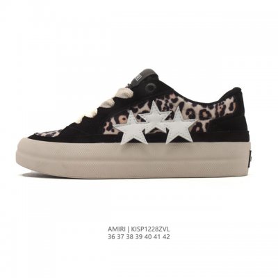 New Arrival: Company-Grade Amiri White Sneakers with Star Design - Trendy Sporty