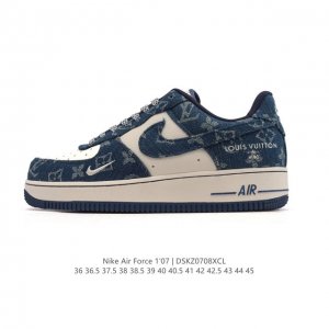 Company-level Af1 Nike Air Force 1 '07 Low Air Force One white shoes Louis Vuit