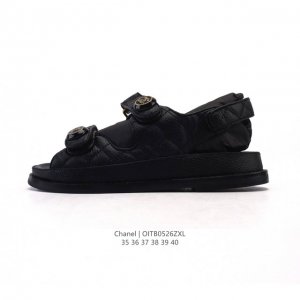 Special Price Original Price 290 Yuan Chanel Logo Velcro Flat Casual Sandals Man