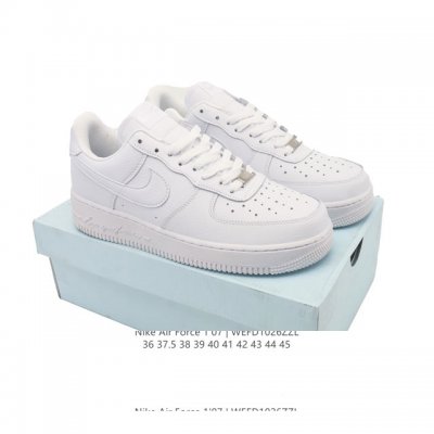 Nike Air Force 1 '07 Low, a versatile, platform, low-top white sneaker with cush