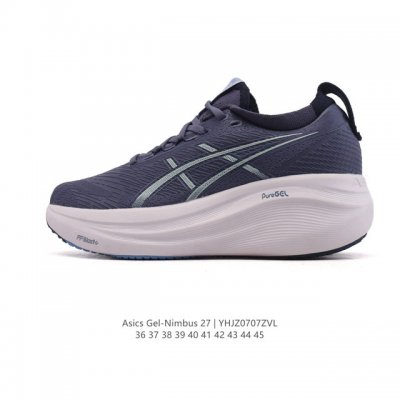 Corporate level Asics upgraded the Gel-Nimbus 27 men's and women's running shoe