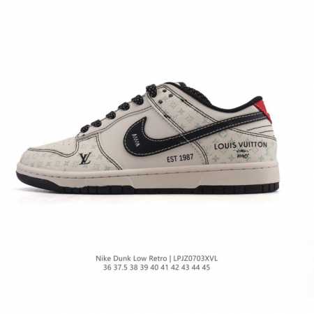 Corporate Nike Dunk Low Retro Sneakers Retro Skateboard Shoes Louis Vuitton Co- - Click Image to Close