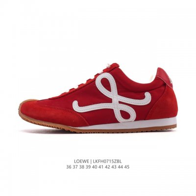 Corporate-grade Loewe Ballet Runner Leather and Fabric Stitching Simple Round-to