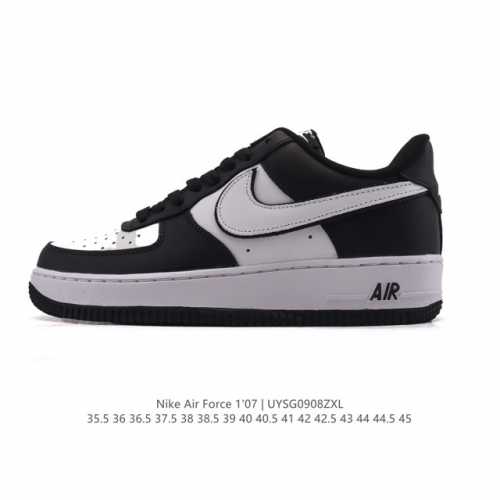 Top-grain leather Nike Air Force 1 '07 Low, a versatile, low-top, thick-soled,