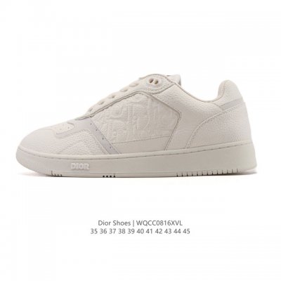 Company-level Dior high-end white shoes for men and women, the same style shoes