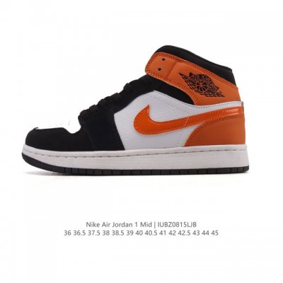 Nike Air Jordan 1 Mid basketball shoes for men and women, stylish and lightweigh