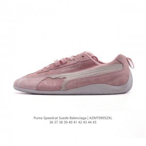 PUMA X Balenciaga Speedcat series sneakers, thin-soled, suede leather, round-toe