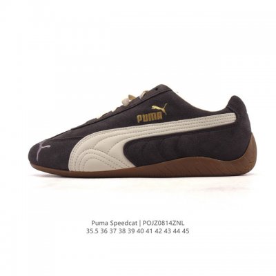 The Puma Speedcat Og is a low-top, German-inspired, retro, and versatile racing