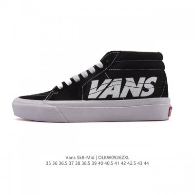 Vans Classic Series Sk8-Mid mid-top canvas patchwork shoes, casual sports vulca