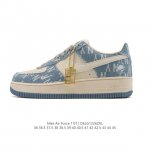 Nike Air Force 1 '07 Low, a versatile, platform, low-top white sneaker with cus