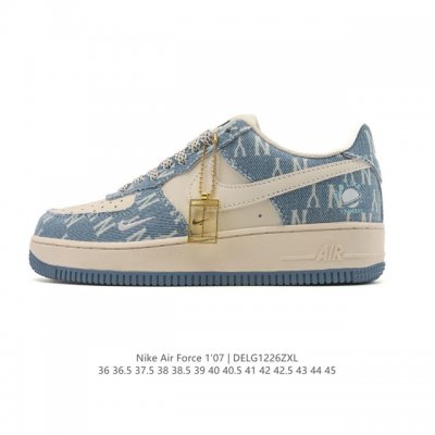 Nike Air Force 1 '07 Low, a versatile, platform, low-top white sneaker with cus