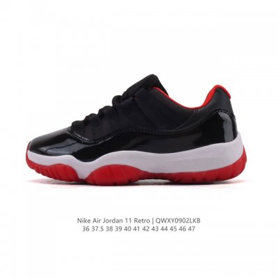 The Nike Air Jordan 11 Retro, a men's and women's sneaker, recreates the classic