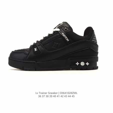 Company-grade top-grain leather strap chip Louis Vuitton Lv Louis Vuitton sneake - Click Image to Close