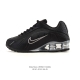 New Nike Shox R4 Tech-Style Sneakers. Metallic upper + super-large cylinder snea