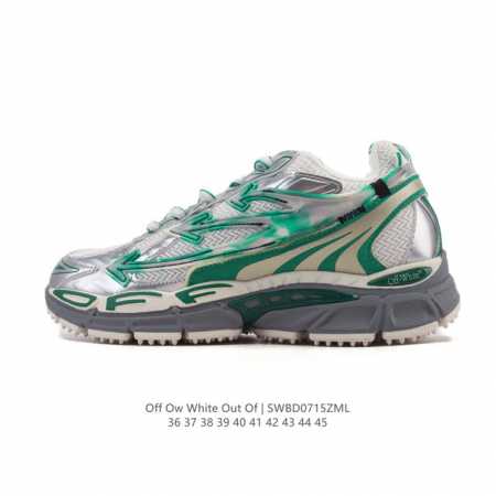 Off-White brand sneakers, stylish white sneakers with thick soles and height-enh - Click Image to Close