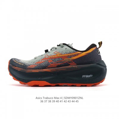 New company-grade Asics Trabuco Max 4 men's and women's cushioned, grippy, and
