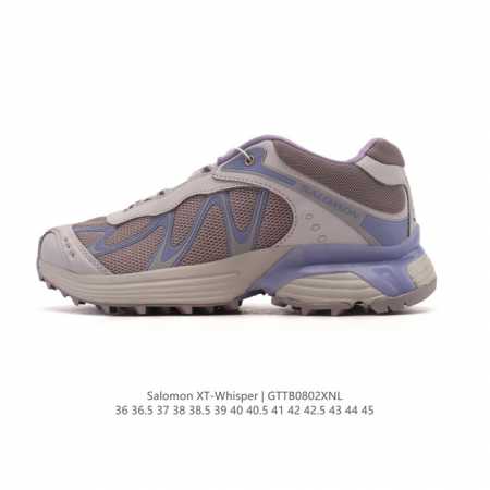 The Salomon Xt-Whisper collaboration silver-pink trendy retro running shoes are - Click Image to Close