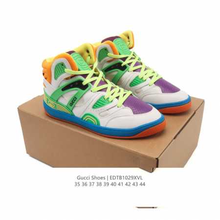 Company Grade Gucci Celebrity Style High-Top Color Block Couple Thick-Soled Retr - Click Image to Close