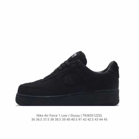 Stussy X Nike Air Force 1 '07 Cz9084-001 36 36.5 37.5 38 38.5 39 40 40.5 41 42 - Click Image to Close