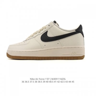 Nike Air Force 1 '07 Low, a versatile, platform, low-top white sneaker with cus