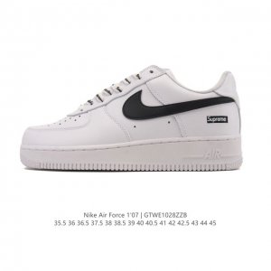 Nike Air Force 1 '07 Low, a versatile, platform, low-top white sneaker with cush