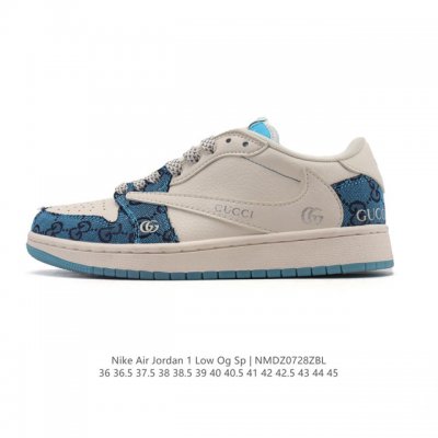 Authentic Nike Air Jordan 1 Low Og Sp Military Blue Aj1 Air Jordan 1 reverse toe