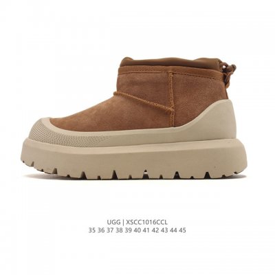 Genuine Ugg Retro High-Top Sneakers for Men and Women, Trendy Boots, Thick Sole,