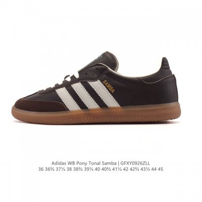 Authentic Adidas WB Pony Tonal Samba pony hair plush sneakers combine classic Tr