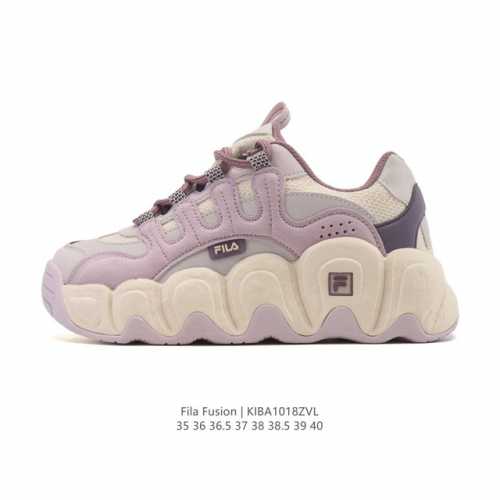 Fila Women's Shoes 2025 Official New Breathable Cat Paw Shoes Thick Sole Height