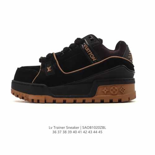 Lv Trainer Maxi. The padded collar and tongue draw inspiration from skateboardin