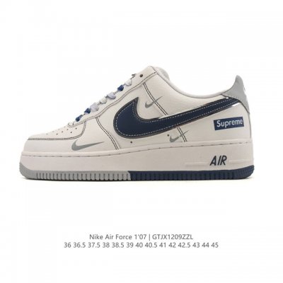 Nike Air Force 1 '07 Low, a versatile, platform, low-top white sneaker with cus