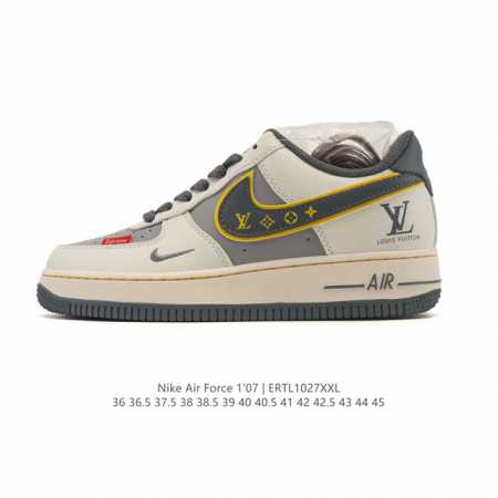 Company-grade Nike Air Force 1 '07 Low platform sneakers, featuring a thick sole - Click Image to Close