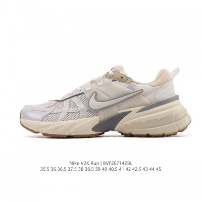 Corporate-grade Nike V2K Run shock-absorbing, non-slip retro low-top running sho