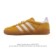 Top-grain leather Adidas Originals Gazelle Indoor Retro Trefoil Non-slip Transpa