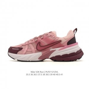 The Nike V2K Run, a retro low-top running shoe with shock absorption and slip r