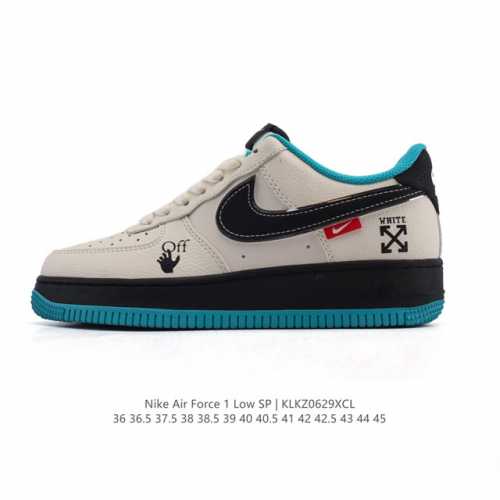 Company-level Nike Air Force 1 '07 Low Air Force One white shoes with air cushi
