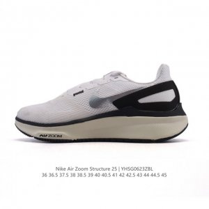Corporate-level Nike Air Zoom Structure 25 lightweight running shoes, thick-sole